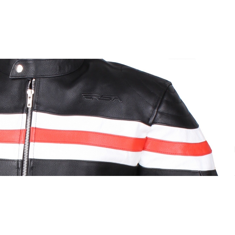 RSA Lines Leder Motorradjacke Ausverkauf