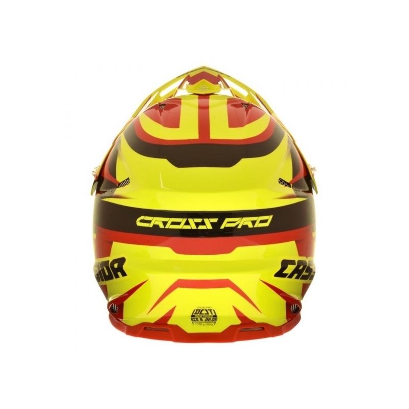 Cassida Cross Pro Motocross-Helm - rot/gelb/schwarz Ausverkauf