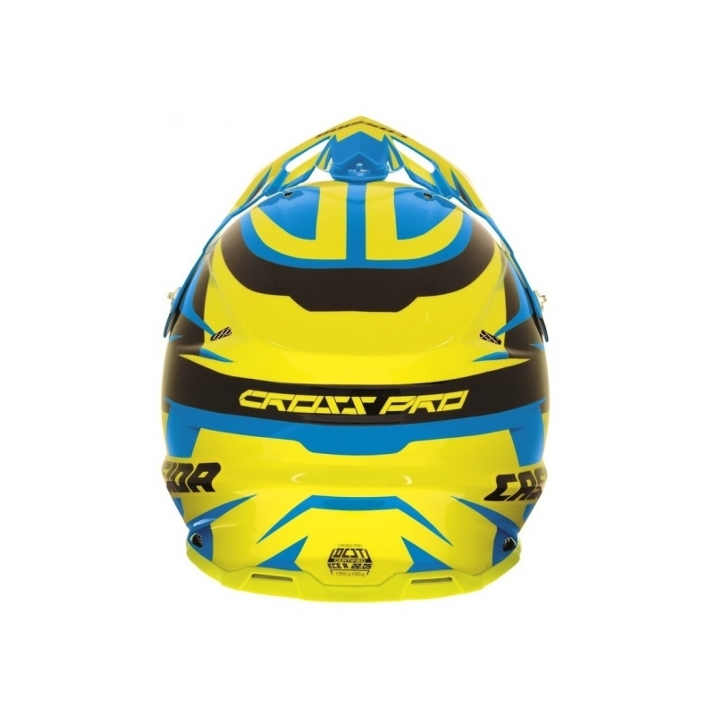 Cassida Cross Pro Motocross-Helm - blau/gelb/schwarz