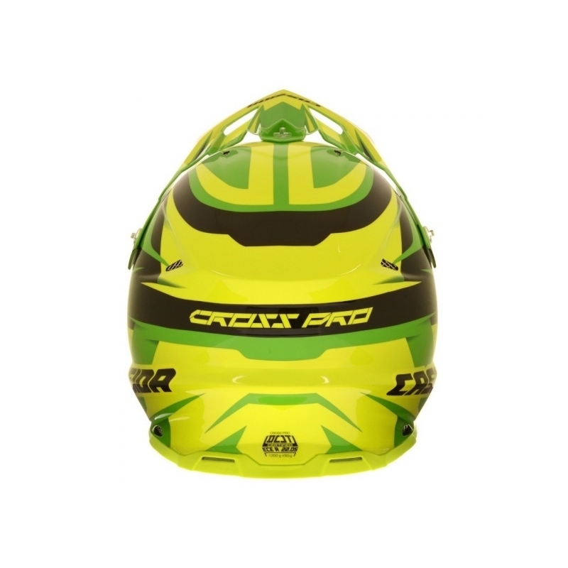 Cassida Cross Pro Motocross-Helm - grün/gelb/schwarz