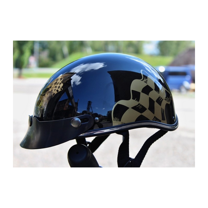 Motorradhelm braincap RSA Flagge schwarz glänzend