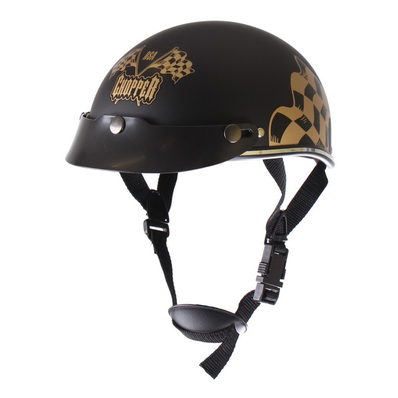 Motorradhelm Braincap RSA Flagge schwarz matt