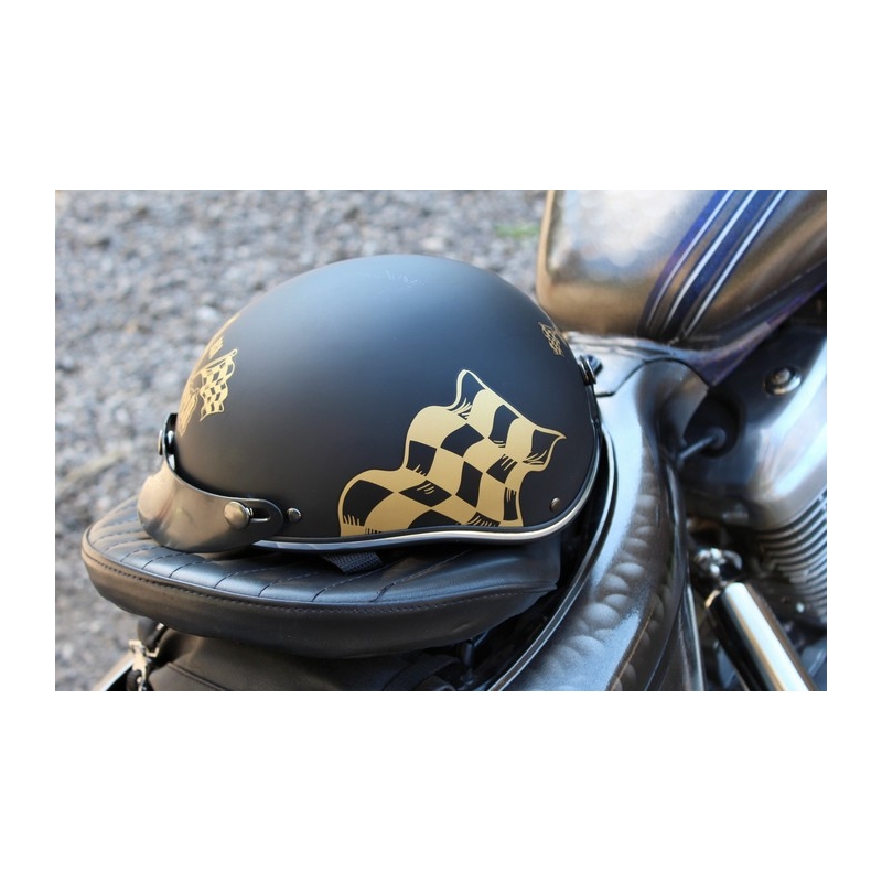 Motorradhelm Braincap RSA Flagge schwarz matt