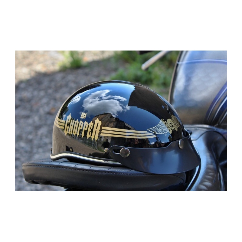 Braincap Helm RSA Skull schwarz glänzend
