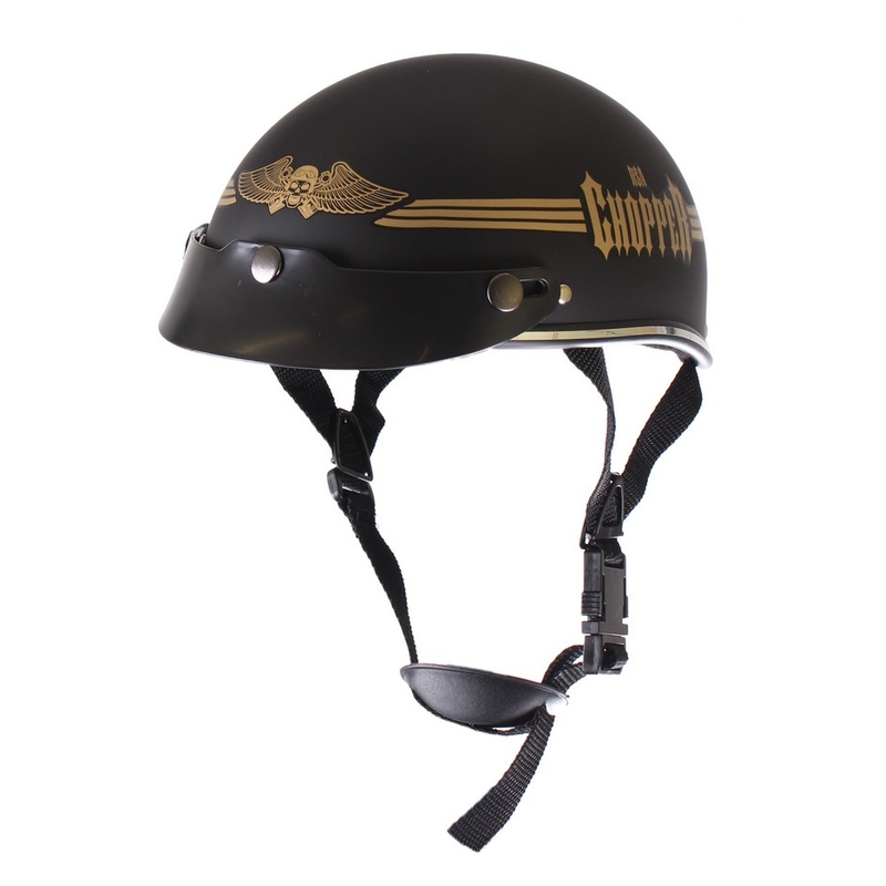 Motorradhelm braincap RSA Skull schwarz matt