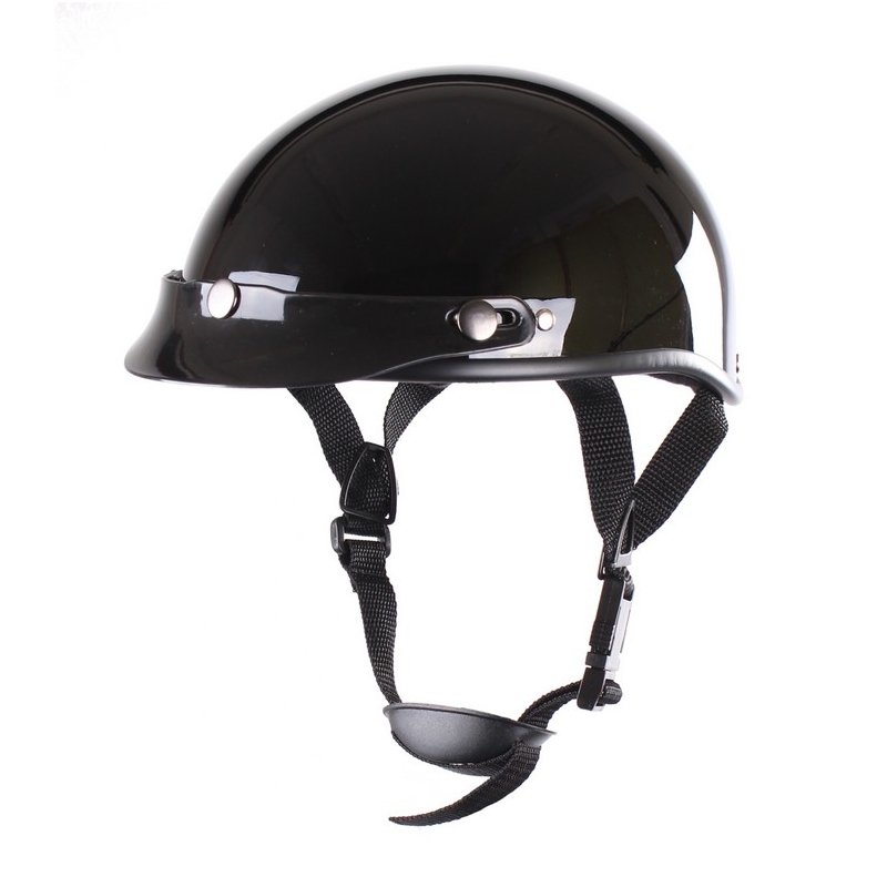 Motorradhelm RSA Chopper schwarz glänzend