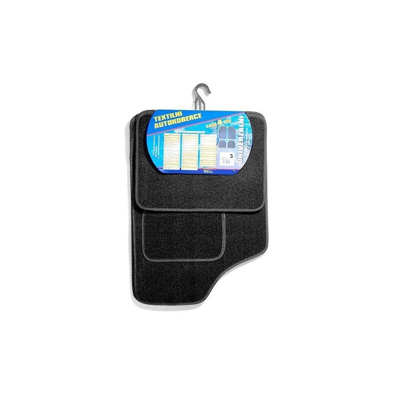 Textilteppiche UNI 4pcs Größe 3. schwarz
