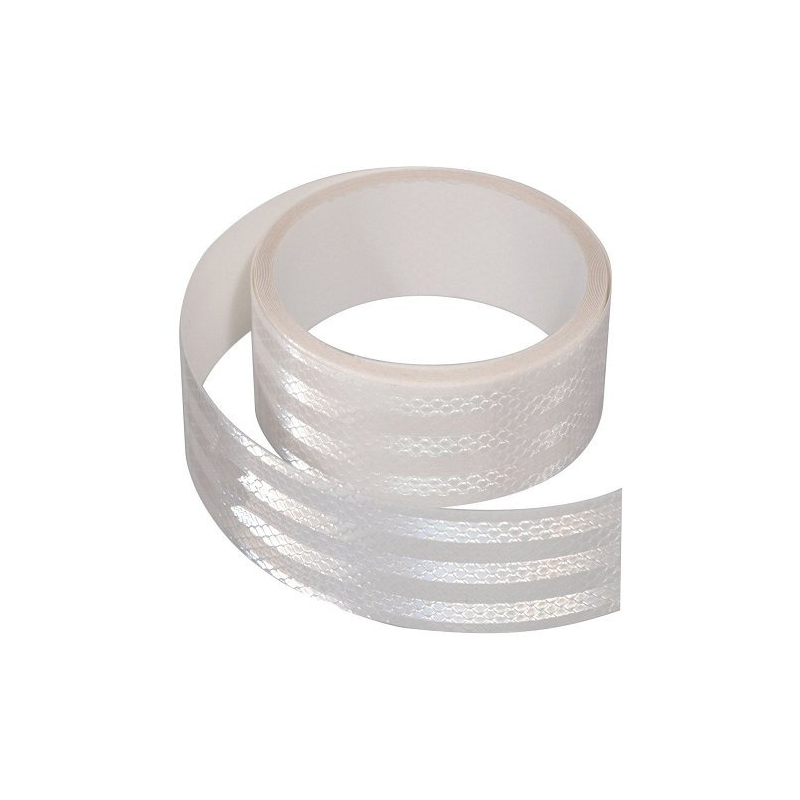 Selbstklebendes reflektierendes Band 1m x 5cm weiß