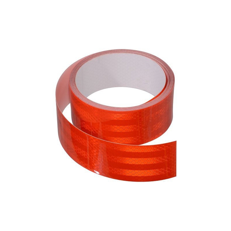 Selbstklebendes reflektierendes Band 5m x 5cm rot (Rolle 5m)