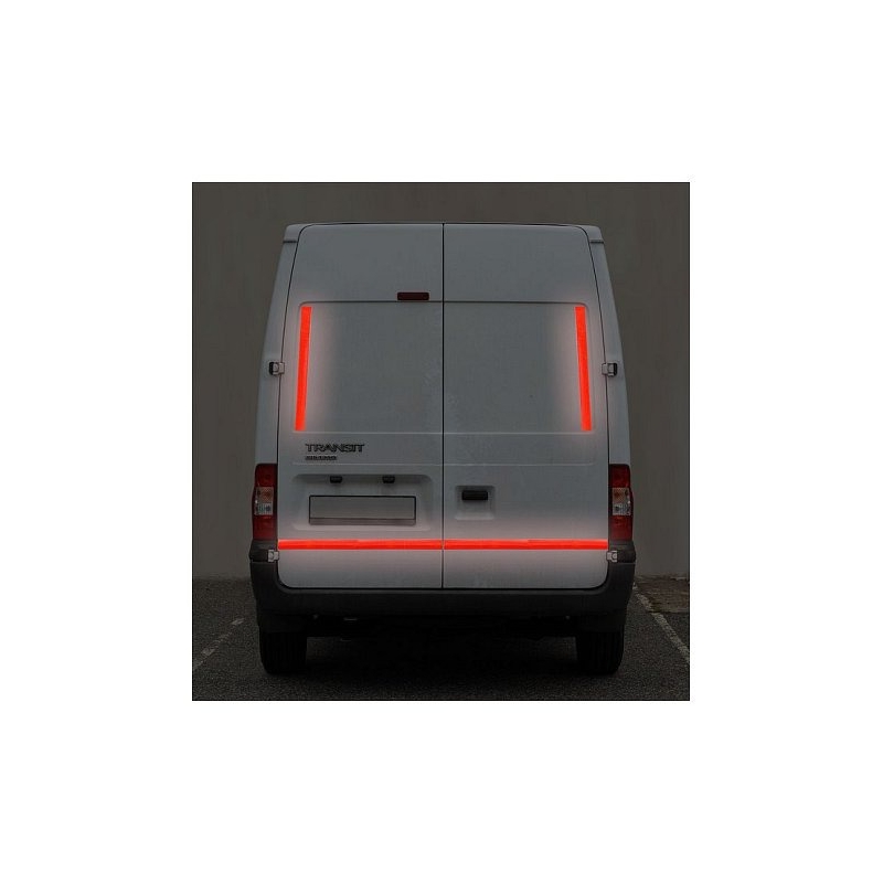 Selbstklebendes reflektierendes Band 5m x 5cm rot (Rolle 5m)