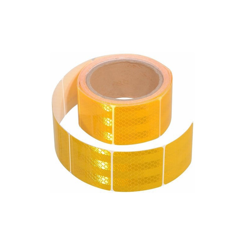 Selbstklebeband reflektierend geteilt 1m x 5cm gelb