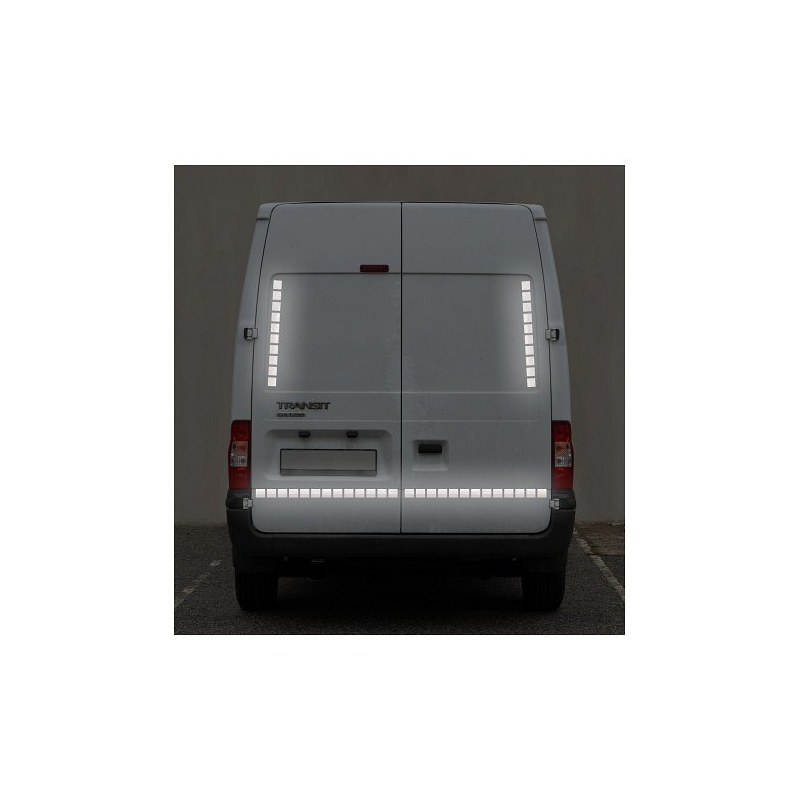 Selbstklebeband reflektierend geteilt 1m x 5cm weiß