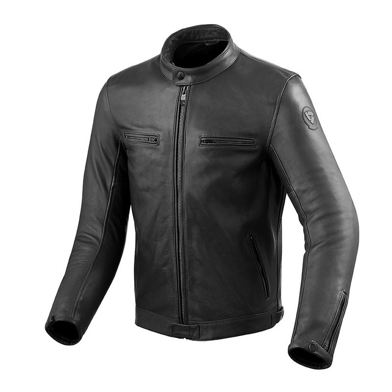 Revit Gibson Schwarz Leder Motorradjacke Ausverkauf