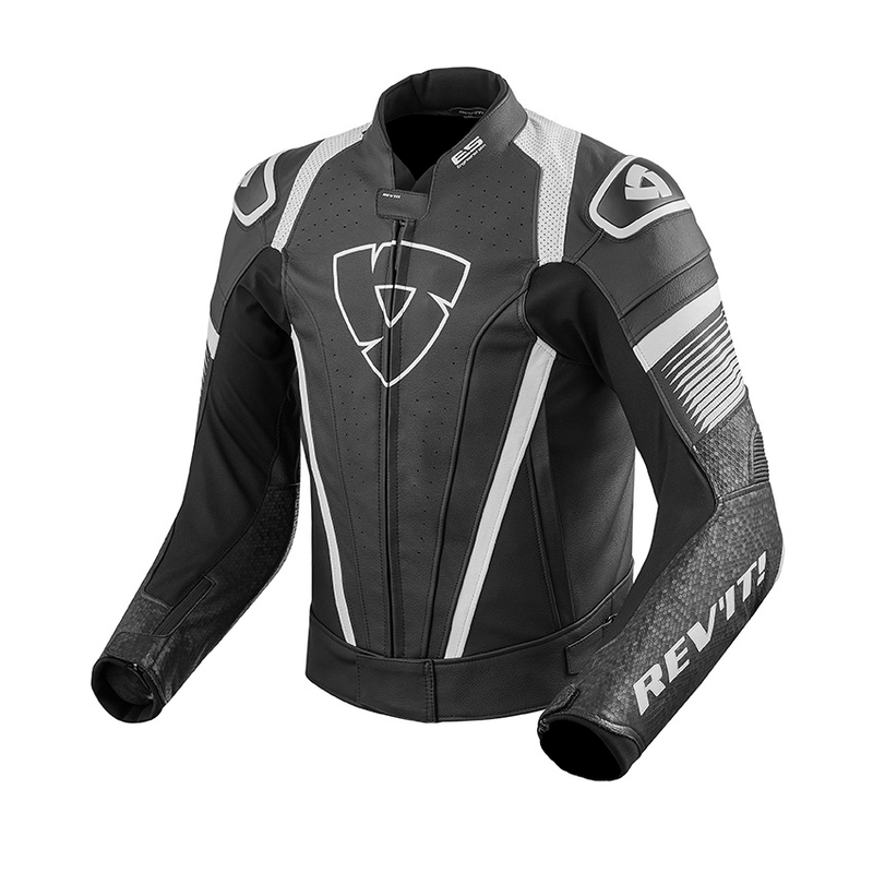 Revit Spitfire Schwarz und Weiß Motorrad Jacke Ausverkauf