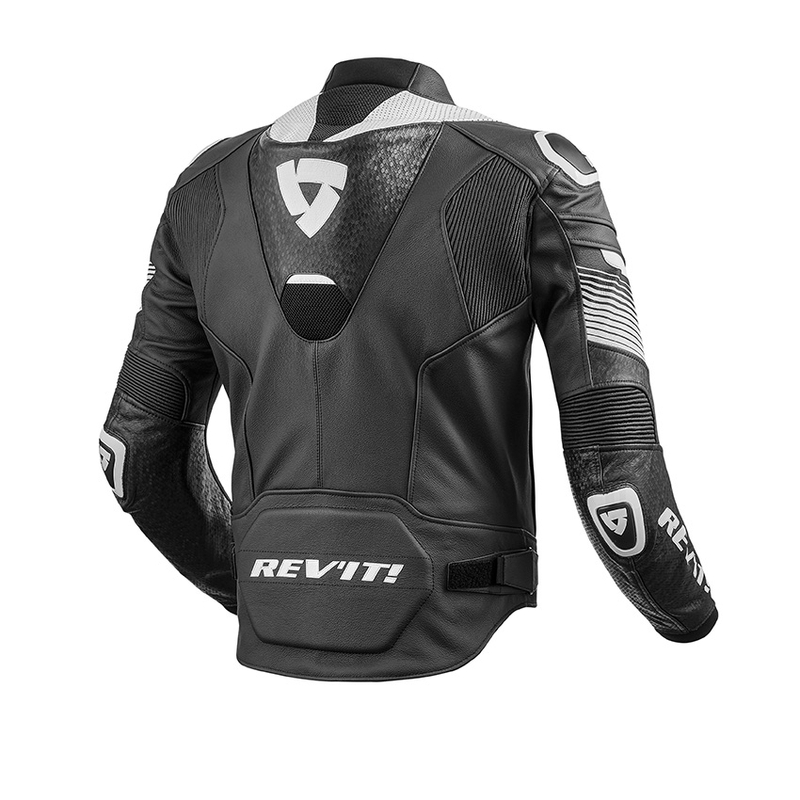 Revit Spitfire Schwarz und Weiß Motorrad Jacke Ausverkauf