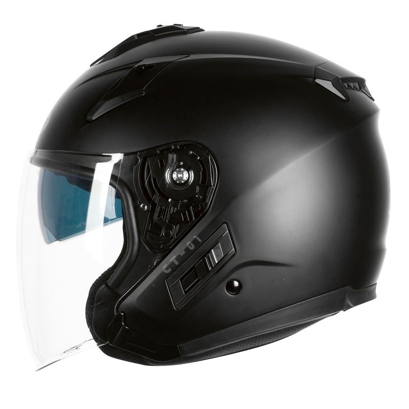 Offener Motorradhelm Ozone CT-01 schwarz matt Ausverkauf