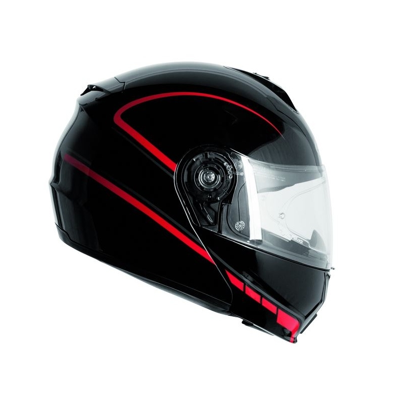 Kippbarer Motorradhelm Ozone FP-01 - schwarz/rot + Pinlock Ausverkauf