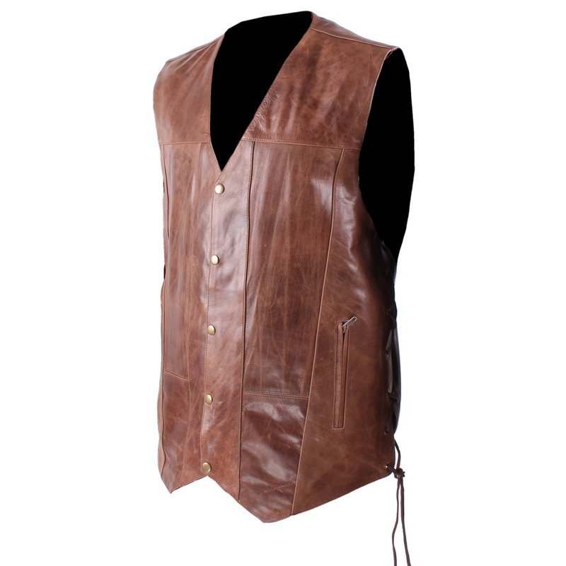 Leder Motorradweste RSA Old Biker Ausverkauf