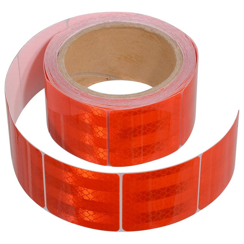 Selbstklebeband reflektierend geteilt 1m x 5cm rot