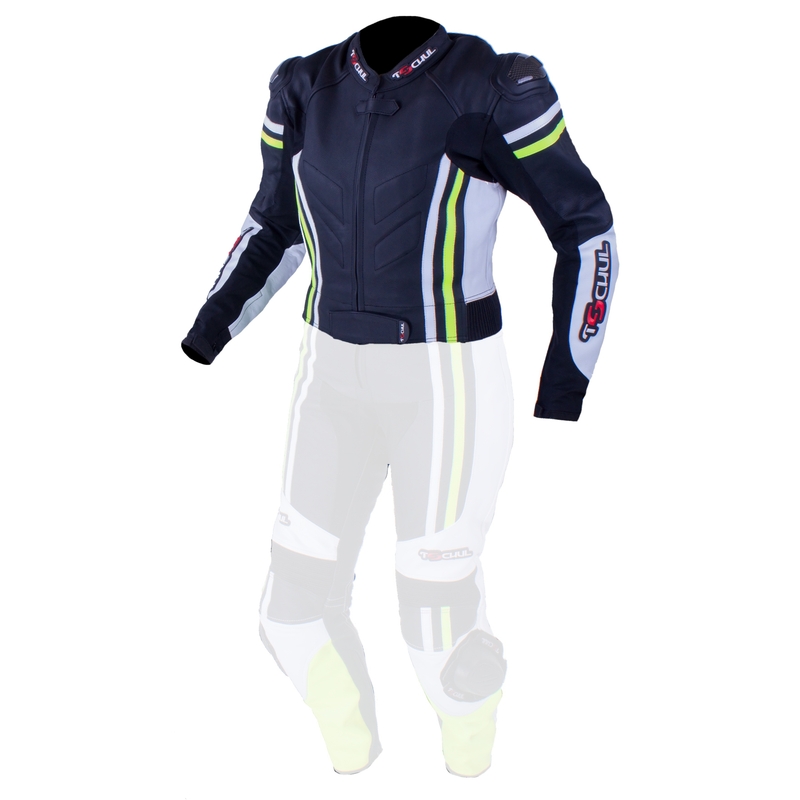 Damen Jacke Tschul 556 schwarz-weiß-fluo gelb Ausverkauf