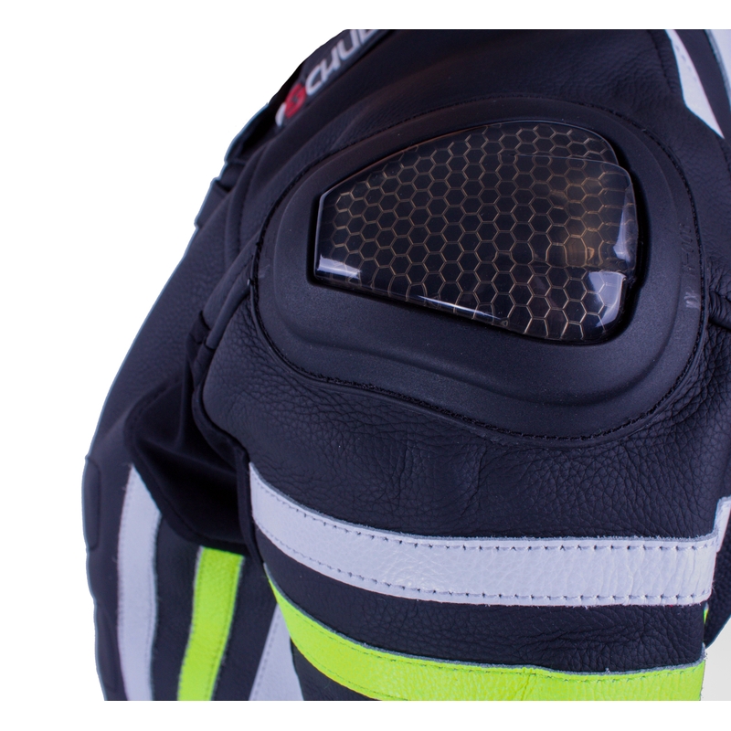 Damen Jacke Tschul 556 schwarz-weiß-fluo gelb Ausverkauf