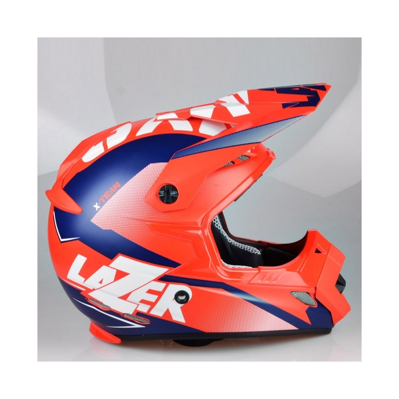 Motocross Helm Lazer MX8 X-Team Carbon rot-blau