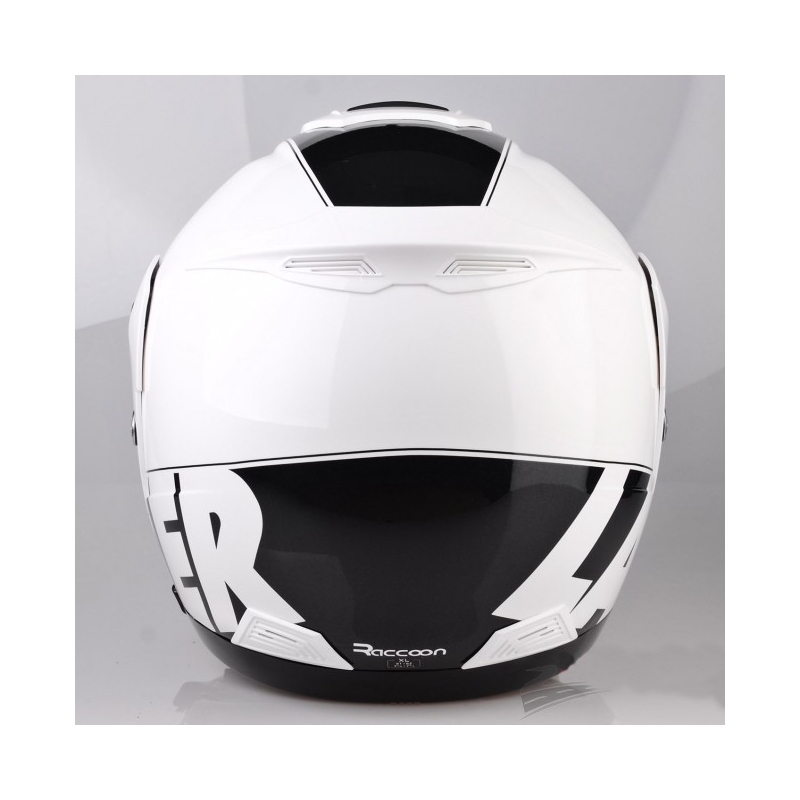Klappbarer Motorradhelm Lazer Lugano Raccoun weiß-schwarz