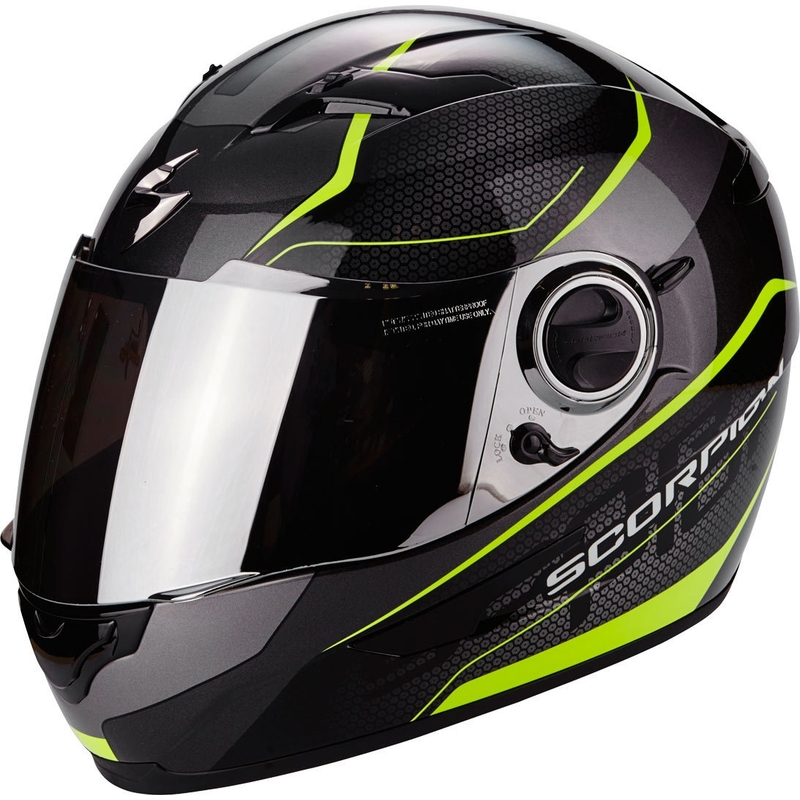 Integralhelm Scorpion EXO-490 Vision schwarz-fluo gelb Ausverkauf