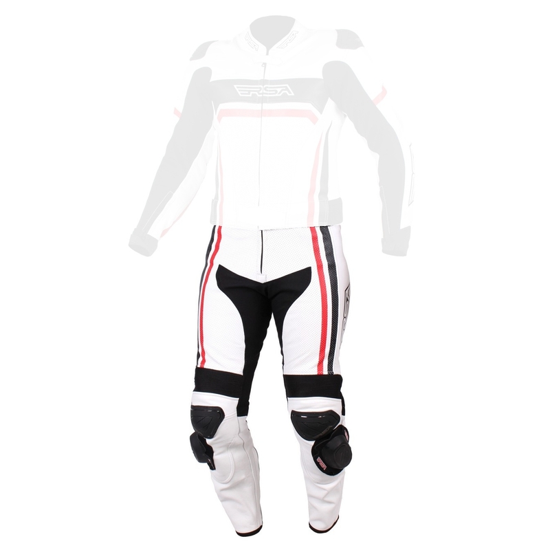 Herren Motorradhose RSA Virus weiß-schwarz-rot Ausverkauf
