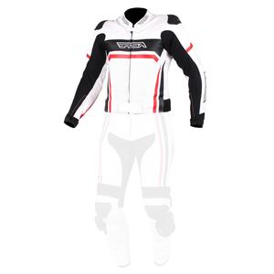 Herren Motorradjacke RSA Virus weiß-schwarz-rot Ausverkauf
