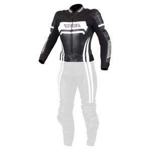 Frauen RSA Virus Schwarz-Weiß-Motorrad-Jacke Ausverkauf