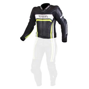 Herren Motorradjacke RSA Virus schwarz-weiß-fluo gelb Ausverkauf