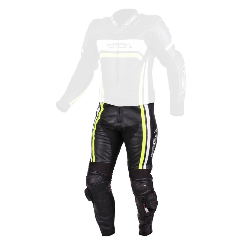 Herren Motorradhose RSA Virus schwarz-weiß-fluo gelb Ausverkauf