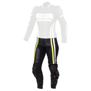 Damen Motorradhose RSA Virus schwarz-weiß-fluo gelb Ausverkauf