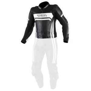 Herren Motorradjacke RSA Virus schwarz und weiß Ausverkauf