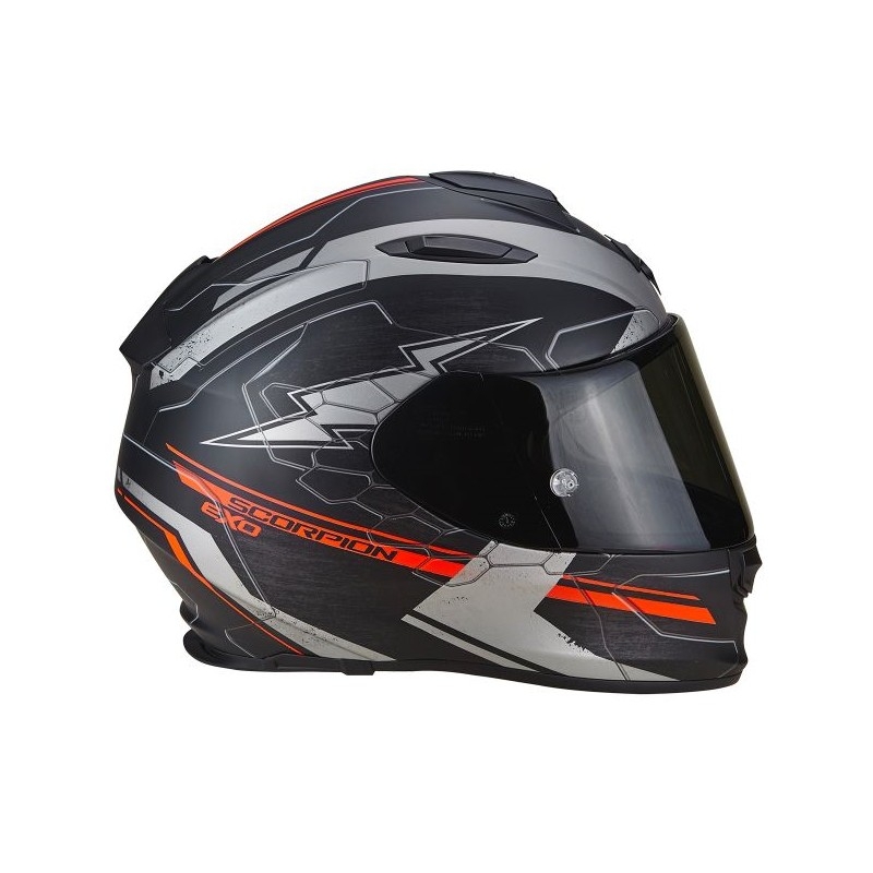 Integralhelm Scorpion EXO-510 Air Cross schwarz-silber-neon rot Ausverkauf