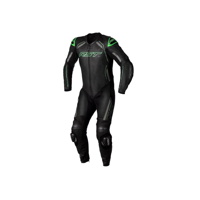 Einteiliger Motorradanzug RST S1 CE schwarz-grau-fluo grün Ausverkauf