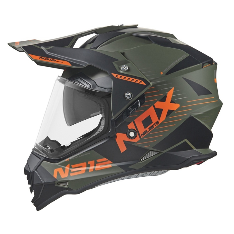Endurohelm NOX N312 EXTEND 2022 khaki-orange