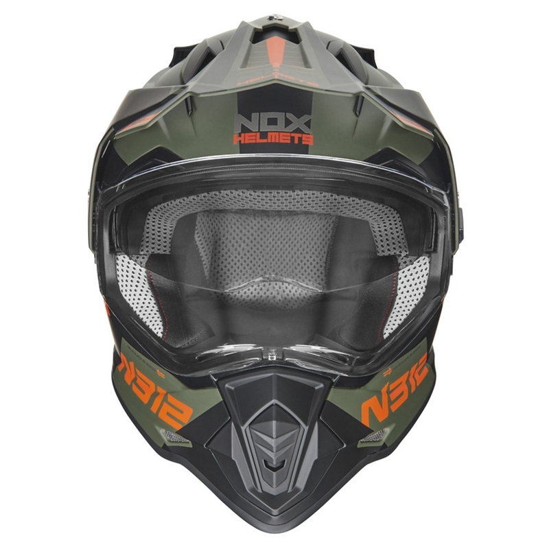 Endurohelm NOX N312 EXTEND 2022 khaki-orange
