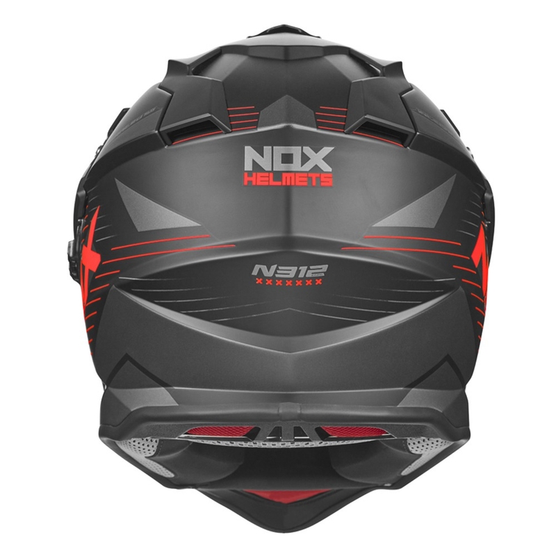 Endurohelm NOX N312 EXTEND 2022 schwarz-grau-rot Ausverkauf