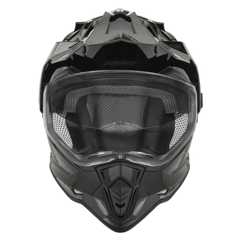 Endurohelm NOX N312  schwarz glänzend