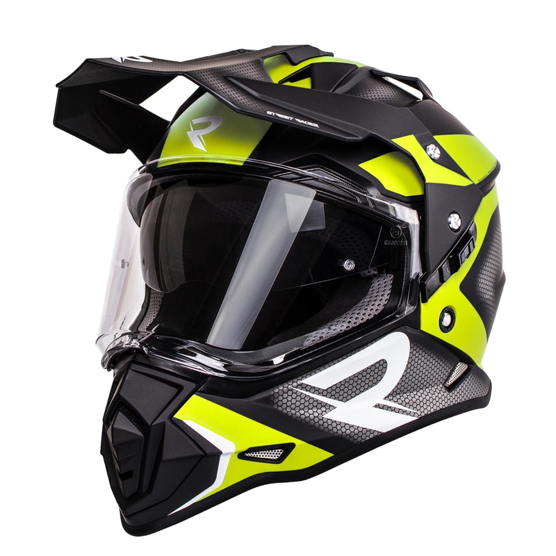 Endurohelm Street Racer Tracker schwarz-fluo gelb
