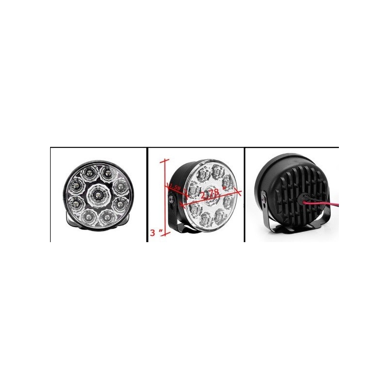 Tagfahrlicht Superlight DRL 9 LEDs rund