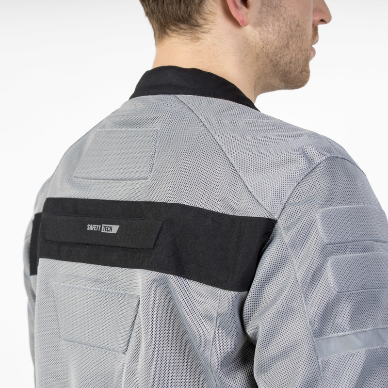 Ozone Dart Motorradjacke silber-schwarz