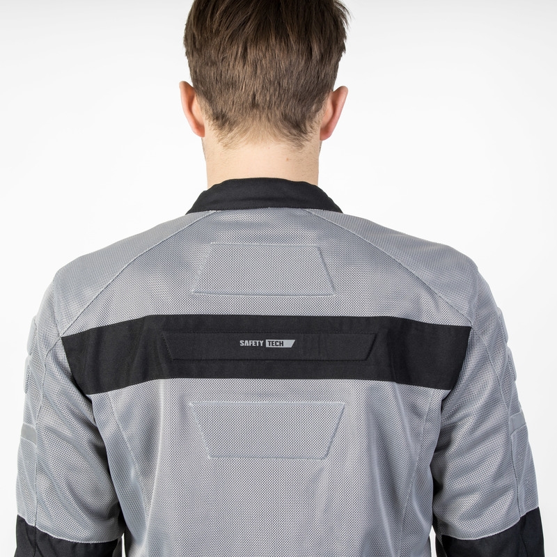 Ozone Dart Motorradjacke silber-schwarz