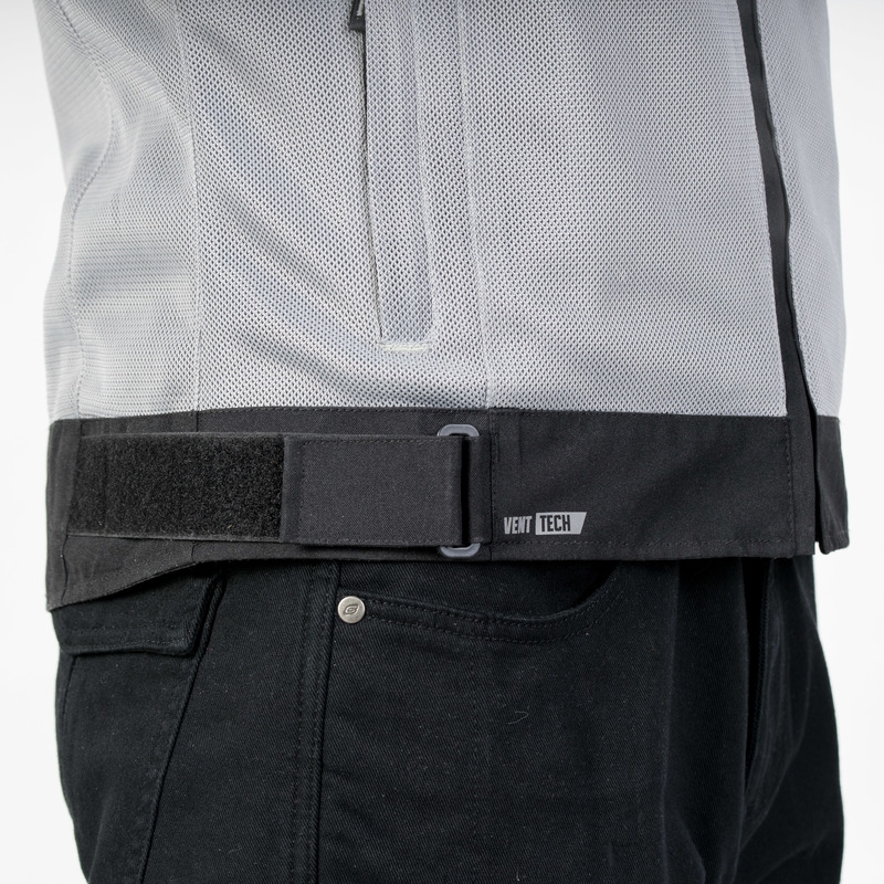 Ozone Dart Motorradjacke silber-schwarz