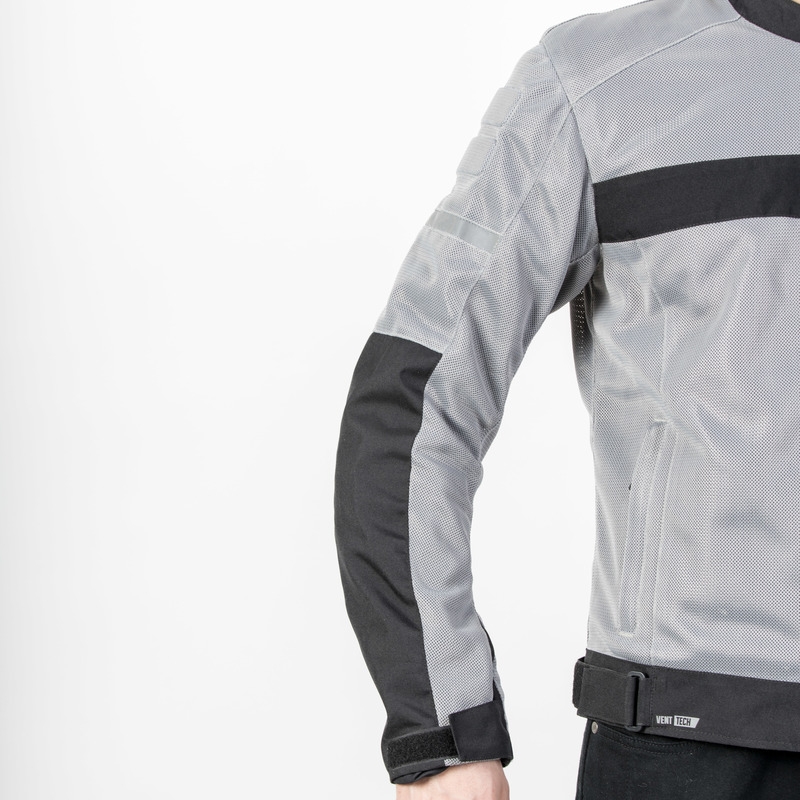 Ozone Dart Motorradjacke silber-schwarz