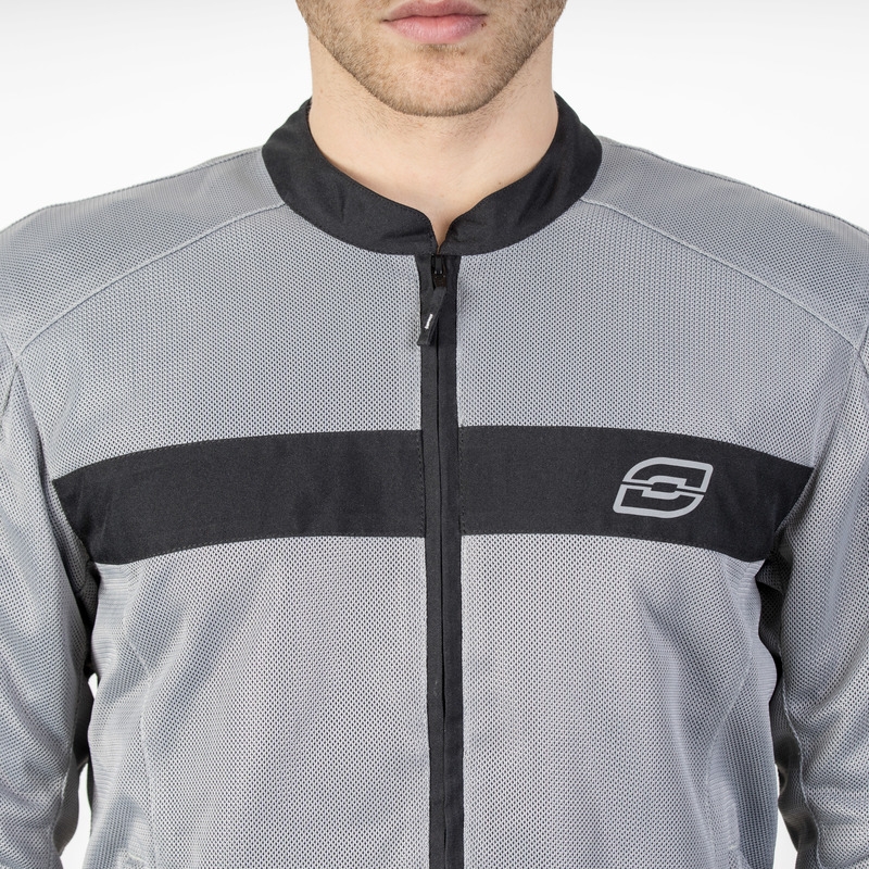 Ozone Dart Motorradjacke silber-schwarz