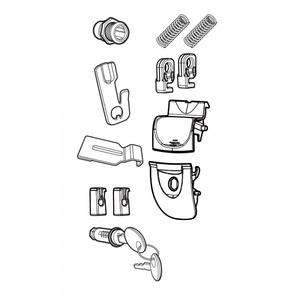 Locking system SHAD D1B341MAR for SH34/SH33
