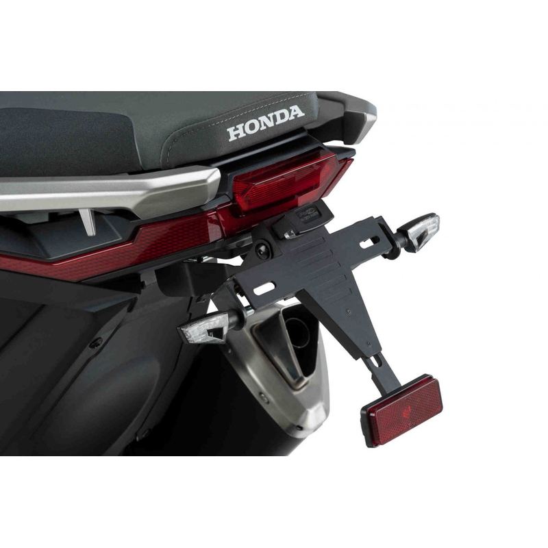 Adjustable license support PUIG schwarz für HONDA X-ADV 750 2017-2019
